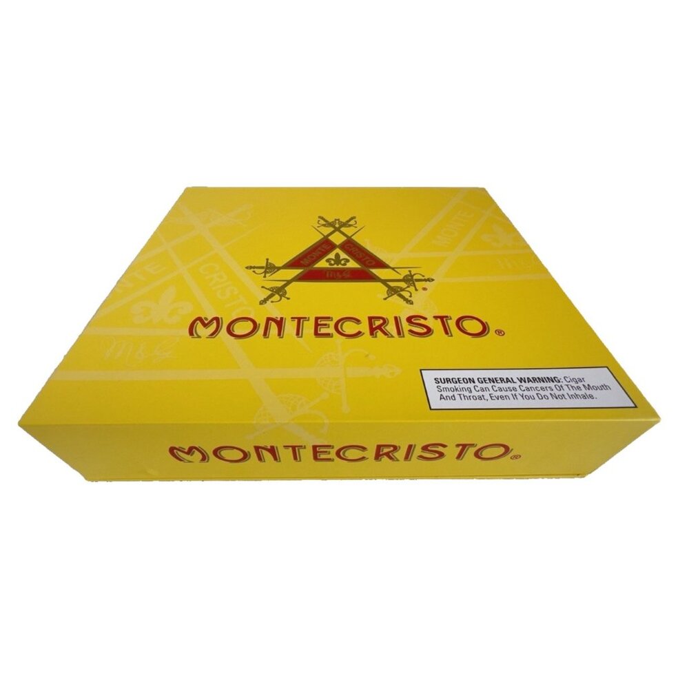 Montecristo Cigar Ashtray BOX ONLY 12.25"L x 11"W x 2.5"D Yellow Foam-Lined
